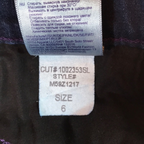 NYDJ Ankle Jeans Dark Wash Size 6 - Picture 4 of 4